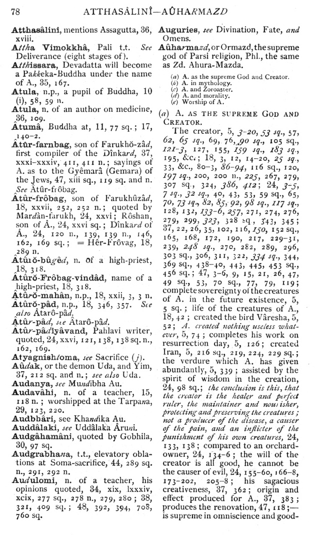Page 78. Atthas&acirc;lin&icirc;—A&ucirc;harmazd