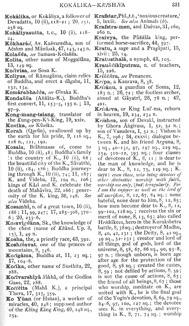 Page 331. Kok&acirc;lika—Krishna