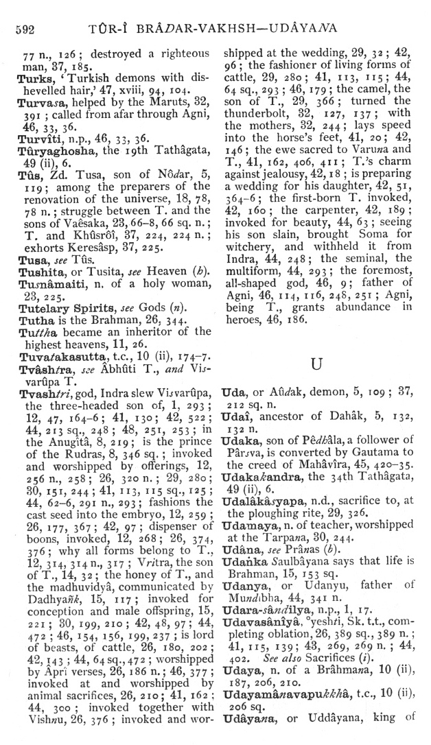 Page 592. T&ucirc;r-&icirc; Br&acirc;dar-vakhsh—Ud&acirc;yana
