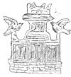 FIG. 39. JEWEL FROM MYCEN&AElig;. (Schliemann. Myc&egrave;nes. Paris, 1879, fig. 423.)