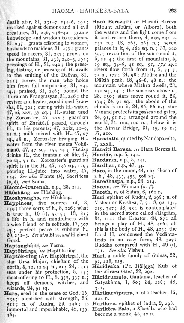 Page 263. Haoma—Harik&ecirc;sa-Bala